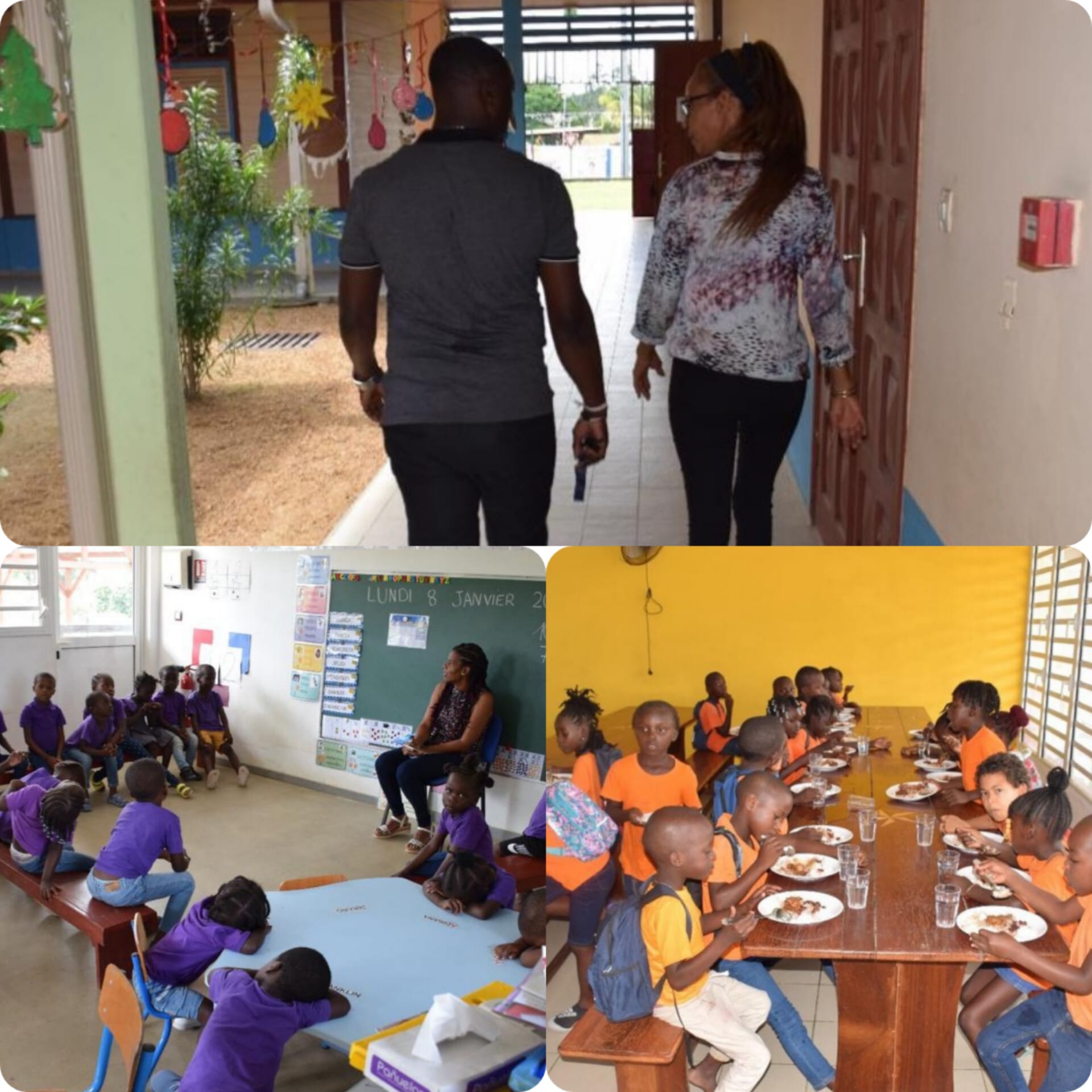 Visite de Monsieur le Maire à l'École Communale après les Vacances de Noël